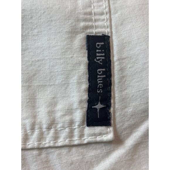 Billy Blues Womens White Cargo Pants Size 4 With Multiple Pockets & Belt Loops - Picture 10 of 14